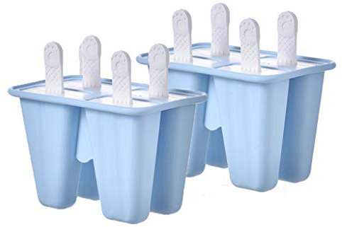 LPGY Molde Helado - Molde de Paleta de Hielo Reutilizable con Palos, Molde de Paleta de Silicona de Grado Alimenticio de 8 Piezas para Niños Adultos DIY Ice Pop Makers