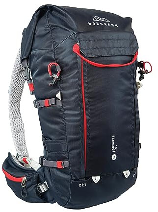 NORDKAMM® Antares Alpine Bergsport Allround Wanderrucksack 30L oder 40L, mit RollTop, Damen und Herren, für Wandern, Bergsteigen, Klettersteig, Skitouren, Hochtouren