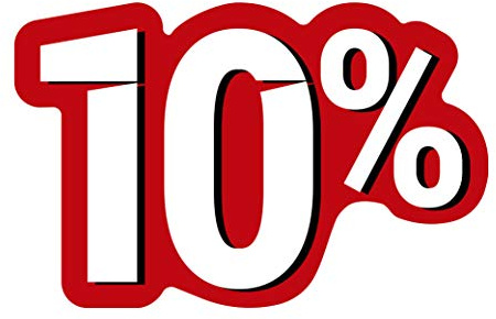 Oedim Vinilos para Escaparates Decoración Rebajas | Descuento del 10% | 50x30cm | Vinilo Adhesivo | Decora tu escaparate | Pegatinas Adhesivas Escaparate | Vinilos para Negocios