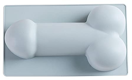 Raopuzi Grand Pénis Cube de Glace en Silicone gâteau au Chocolat Fondant Plateau Savon Cuisson Moule 27.5x16.5x7.5cm (Bleu)