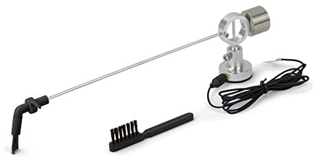 Dynavox Scopa per dischi in vinile, braccio di pulizia in alluminio con testina in carbonio, con regolazione in altezza