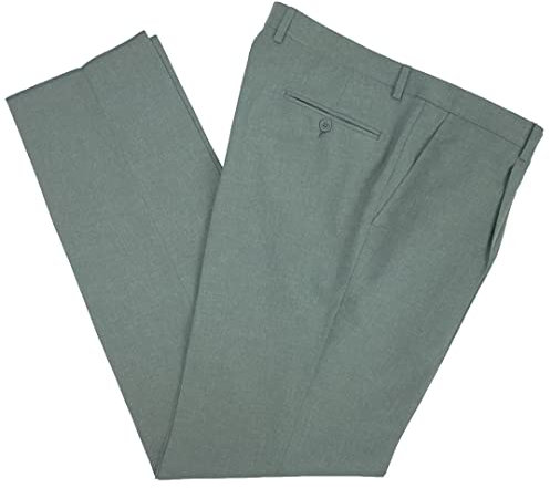 N+1 - Klassische Herrenhose aus frischer Wolle mit hohem Pferd und breitem Bein, elegant, gerade Tasche, für den Sommer, Verino, 52