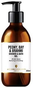 Amphora Aromatics Peony, Bay and Brahmi Shower Gel 250ml Glass
