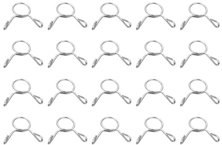 sourcing map 100 Stk. Schlauchschellen, 6mm ID für 4.5-5mm Benzinschlauch Schellen, 304 Edelstahl Kraftstoffleitung Rohrschellen für Luftschläuche Wasserschläuche Silikonschläuche