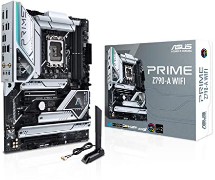 ASUS Scheda madre ATX Prime Z790-A WiFi 6E LGA 1700(Intel®13° e 12°) (16+1 DrMOS, PCIe 5.0, DDR5,4X M.2 Slot,2 GB LAN,USB 3.2 Gen 2 Pannello frontale Type-C, Thunderbolt™ 4/USB4, DP)