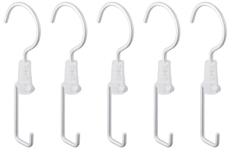Relaxdays Haken für Kleiderstange 5er Set, Kleiderhaken für Schrank, Metallhaken zum Aufhängen, Einhängehaken, silber