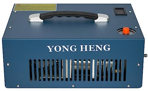 YONGHENG PCP Air Compressor,Auto-shutoff 4500Psi/30Mpa Oil/Water-Free Set-Pressure Air Gun and Paintball Tank Pump with Water/Oil Separator,Built-in Power Adapter(110V AC or 12V Car Battery)