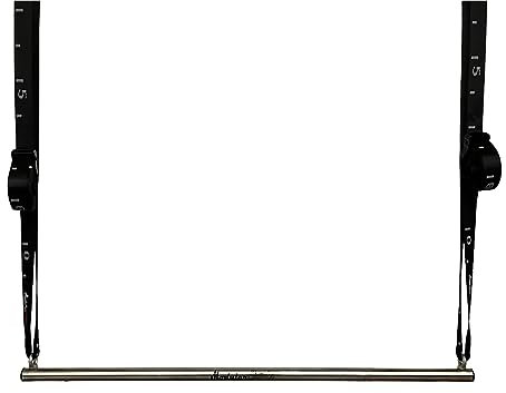 Modular Sports Klimmzugstange zum Aufhängen 125 cm mit Gurtbändern & Karabinern/Pull Up Bar für vielseitiges Krafttraining/Edelstahl