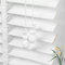 KGUDYS Weiße Holzjalousien 45cm 50cm 60cm 80cm 90cm 100cm 130cm,Jalousien Rollo,Mini-Sonnenschutz Horizontaljalousien,Mit 50mm Holz Lamellen,Für Haus,Büro,Schlafzimmer,WxH-140x160cm/55x63in