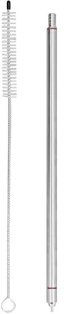 Bierflaschenfüller-Set, 304 Edelstahl, Federbelastet, mit Reinigungsbürste, Abfüllstab, 35,6 Cm Lange Bürste mit 3/8 Zoll Rohr für die Weinherstellung zu Hause