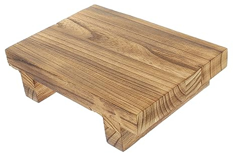 FELTECHELECTR Retro Wooden Storage Rack for Home Decor Small Footstool Solid Wood Vintage Finish Versatile Use for Boys and Girls and Adults for Living Room and Bedroom