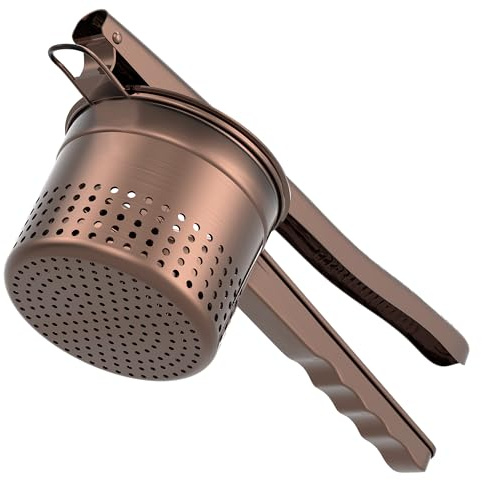GloTika Schiacciapatate grande, da 425 g, in acciaio inox resistente, con manico ergonomico, schiacciapatate e schiacciapatate, utensile da cucina per purè di patate, macchina per noodle, colore
