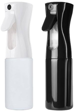 Meijunter 2Pcs 200ml Spray Bottle Refillable Atomiser Multifunction Plastic Continuous Ultra Fine Water & Oil Sprayer for Hairdressing Skincare Plants Pets Kitchen Barbecue