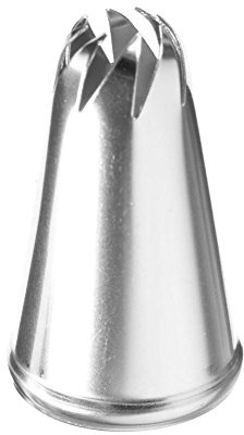 YOUNAFEN Stainless Steel Eight Teeth Drop Rose Flower Icing Piping Tips Nozzle Tool Icing Nozzles Russian Piping Tips