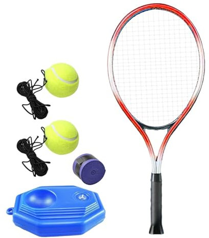 JISADER Tennistrainer Ball Solotraining Tennistrainingsgerät Park Garten, 2 Bälle 1 Handkleber