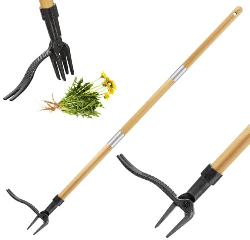 CTREVL Arrache-Herbe Debout, Desherbeur Manuel, Arrache Mauvaise Herbe, Pas Besoin de Se Baisser, Facile à Désherber, Convient aux Jardins Familiaux, aux Pelouses, aux Parcs, aux Terres Agricoles