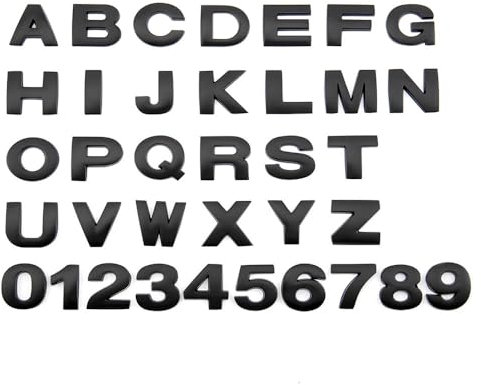 fdemon Lettere Personalizzate in Metallo per Auto e Cassetta Postale - Adesivi con emblemi cromati per Auto - per Auto, Moto e Laptop