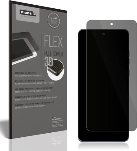 dipos FLEX Protection écran anti-espion pour Motorola Edge 60 Pro | Film mat, filtre de confidentialité 2 directions, Couverture Complète, auto-régénérant, sans bulles, adhésion sans colle