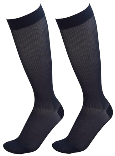HIHOSSI Calze Uomo Business Sottili Effetto Seta - Calze Eleganti Formali in Nylon Ultra Traspiranti Anti-Odore per Abito, Ufficio e Matrimonio
