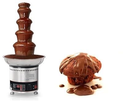 Fuente de chocolate de acero inoxidable, máquina de cascada de chocolate con función de derretimiento y calentamiento, 4/5/6/7 niveles, uso comercial(7 tiers 110V)