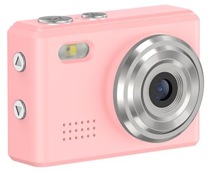 Mini Fotocamera Portachiavi, Fotocamera Compatta Portatile HD 1080p con Display LED, 6 Filtri, Luce LED per Registrazione, Videocamera da Studio
