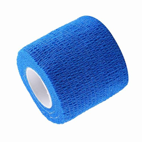 Drfeify Cinta de Vendaje Adhesivo Elástico para Juntas de Dedo Envuelve Cuidado Deportivo, Cinta Autoadhesiva para Estilo de Vida Activo, 5 Rollos/set (BLUE)