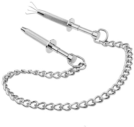KUAIQI Nippelklemmen Brustarzwen,mit Metallkette Brust Schamlippen Clip