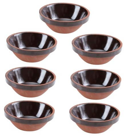 STOBAZA Bol D'œufs Cuit à Vapeur 7pcs en Céramique, Cassolette Terre Cuite | Bol de Nourriture, Bol de Ragoût, Pratique et Facile à Nettoyer, Usage Maison et Restaurant