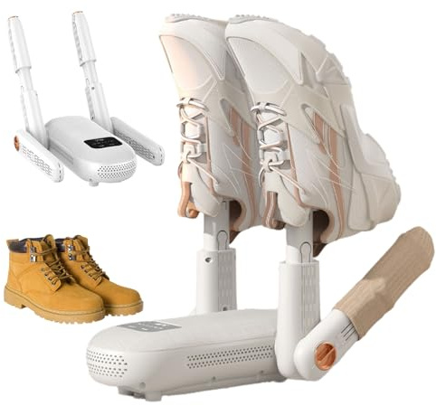 Sèche-chaussures électrique - Chauffage de bottes pliable portable avec minuterie et affichage intelligent de la température pour séchage rapide des chaussures et des gants