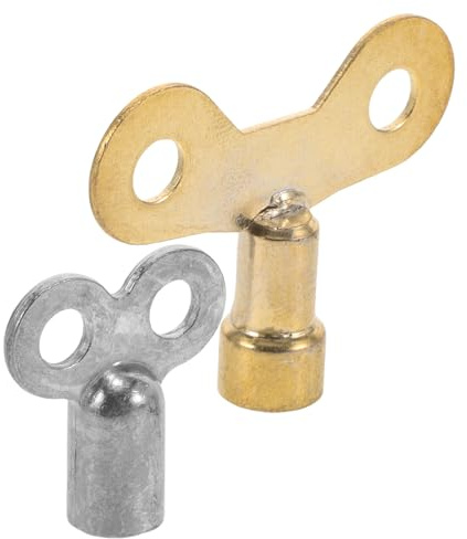 HOUDERCO 2pcs Radiator Valve Keys for Bleeding Radiator Vents Lightweight Aluminium Alloy Square Hole Suitable for Valves and Heating Systems