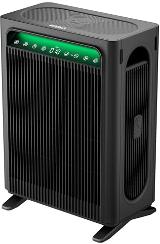 KNKA Purificador de Aire Filtro HEPA sensor inteligente hasta 120 ㎡ Negro | CADR 400 m³/h Elimina el 99,97 % de polen, olores y polvo, modo sueño, ideal contra el pelo de mascotas APH4000