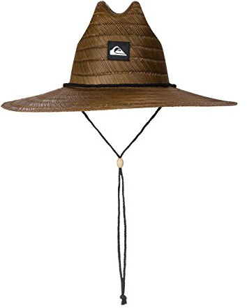 Quiksilver mens Pierside Straw Lifeguard Beach Straw Sun Hat, Dark Brown, Large-X-Large US