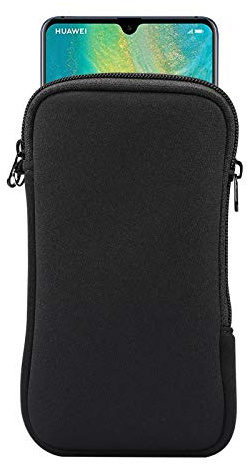 Neopren-Schutzhülle mit Reißverschluss, für iPhone 17 Pro Max 16 Plus 15 Plus iPhone 14 13 12 Pro Max Moto G 2025 G Power 2026 G Play G Stylus 5G 2024 Google Pixel 10 Pro XL BLU G35 (Schwarz)