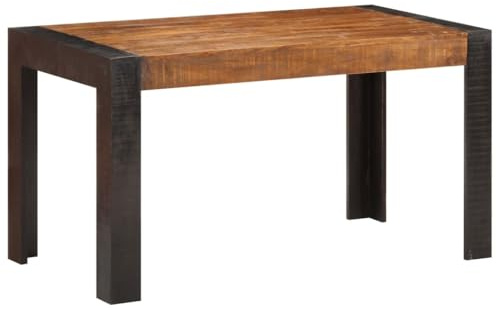 vidaXL Esstisch 140x70x76 cm Raues Mango-Massivholz