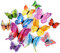 Lot de 24 Papillons 3D Stickers Muraux Déco Amovible Décoration Maison Chambre Salon