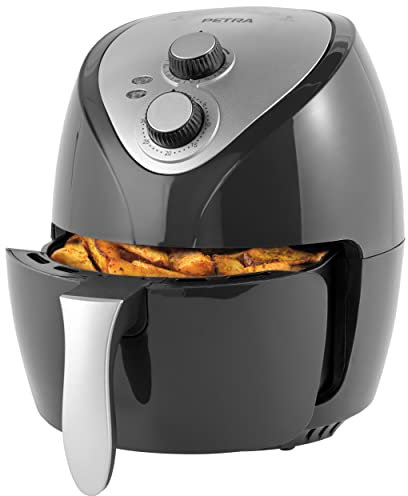 Petra PT5314HEVDEEU10 Friggitrice ad aria 3.2L, friggitrice per alimenti senza olio, vassoio rimovibile, circolazione dell'aria calda, riscaldamento rapido, timer 30 min, temperatura regolabile, 1300W