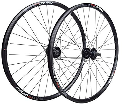 ZECHAO 20/26-Zoll-Fahrrad-Rad-Set, doppelwandige Aluminiumlegierungs-Scheibenbremse-Schnell-Release-Fahrrad-Rand 7 8 9 Geschwindigkeitskassette 32 Löcher Wheelset (Color : 20in)
