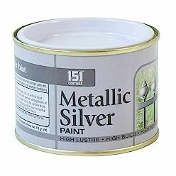 PNJB, 151 Coatings Paint Primer Metallic Gloss Matt 180ml, Non-drip Gloss Paints, Hard Drying, Hard Built, And High Performance (Metalic Silver, Pack of 1)