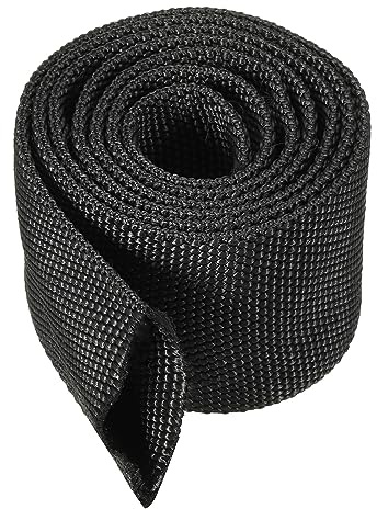 PATIKIL 1,2 ID 3,3 Piedi Nylon Protezione Tubo Manicotto Cavo Nero | Coperchio Guaina Protezione, per Saldatura Laser Torcia Idraulica Tubo