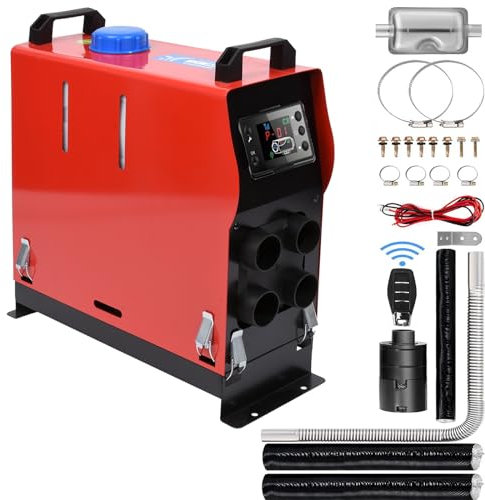 Gtzly CalefaccióN Estacionaria, Calentador DiéSel de 5 Kw con Mando A Distancia, Funcionamiento SúPer Silencioso, FáCil de Transportar for Coches, Camiones, Caravanas Y Autocaravanas (Color : 24V)
