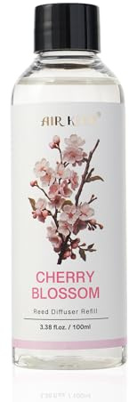 Airkeep Rumsdoft Påfyllning Cherry Blossom, Påfyllning för Luftfräschare, Rumsdoft Påfyllningsflaska för Sovrum, Badrum, Kontor, Heminredning