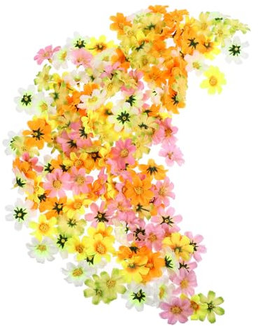 STOBOK 150 Stück stiellose Blütenköpfe Blumenköpfe selber Machen Mini-Blumenköpfe Blumengirlande Blumenköpfe basteln DIY zubehör künstlich Blütenkopf Bartheke Gänseblümchen Seidenblume