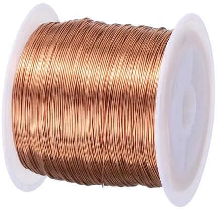sourcing map Alambre magnético de 0,4 mm, alambre de cobre esmaltado de 85 m, bobina de alambre de bobinado magnético de 100 g, 155C para transformadores inductores