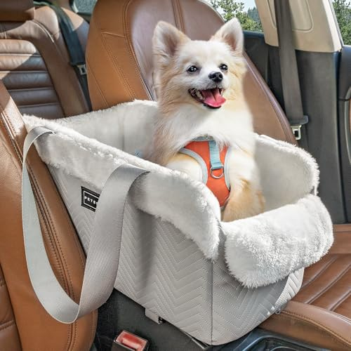 Petsfit hundbilstol för små hundar grå/vit