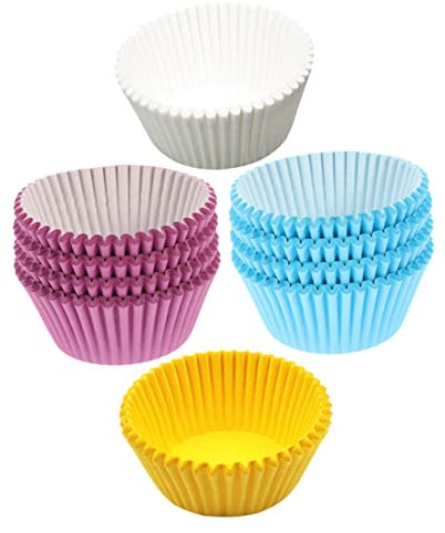 FUNOMOCYA 400stücke Cupcake Förmchen Muffin Backförmchen Aus Essbare Cupcake-halter Bunte Muffinförmchen Für Hochzeiten Geburtstagsfeiern Und Partys