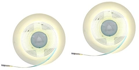 HOMSFOU 2stücke Usb Strip Light Mit Touch-dimmer Wasserdichtes Cob Lichtband Für Schrankbeleuchtung Flexibles Und Anpassbares Design Naturweiß