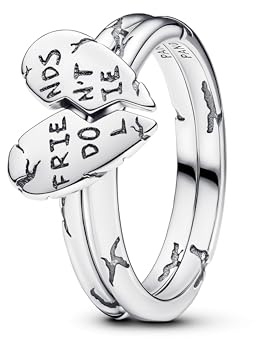 PANDORA Stranger Things Friends Don’t Lie Teilbarer Ring aus Sterling Silber, Größe: 56, 193575C00-56