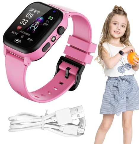 Orologio per cellulare per bambini: smartwatch per studenti, orologio impermeabile per bambini della scuola | Gps Smart Watch Chat Tracker telefonico, touch screen contapassi recinto anti smarrimento