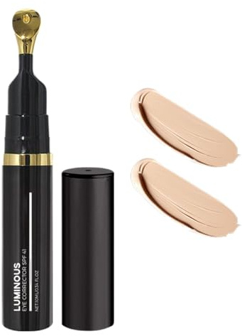 Luminous Eye Corrector SPF 41 | 10ml Korean Under Eye Concealer Make Up | Moisturizing Dark Circles Colour Corrector Paste with Applicator | Hydrating Tinted Eye Cream Concealer for Women & Girls
