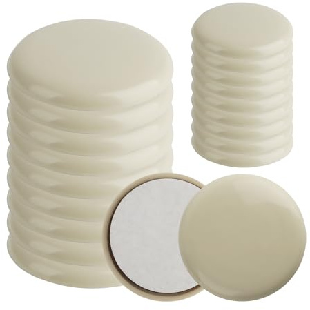18 Stück Möbelgleiter für Schwere Möbel, Teflongleiter Selbstklebende Gleiter für Möbelgleiter Kunststoff, PTFE Teflon Möbelschieber Teppichgleiter Pads für Glatte Böden Teppiche(25mm, 50mm)